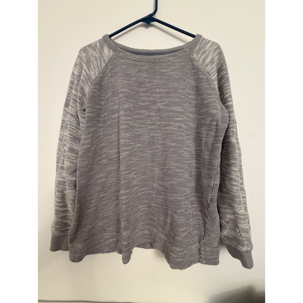Champion‎ Sweatshirt Womens Large Grey Excellent Raglan Sleeve Cotton Marled